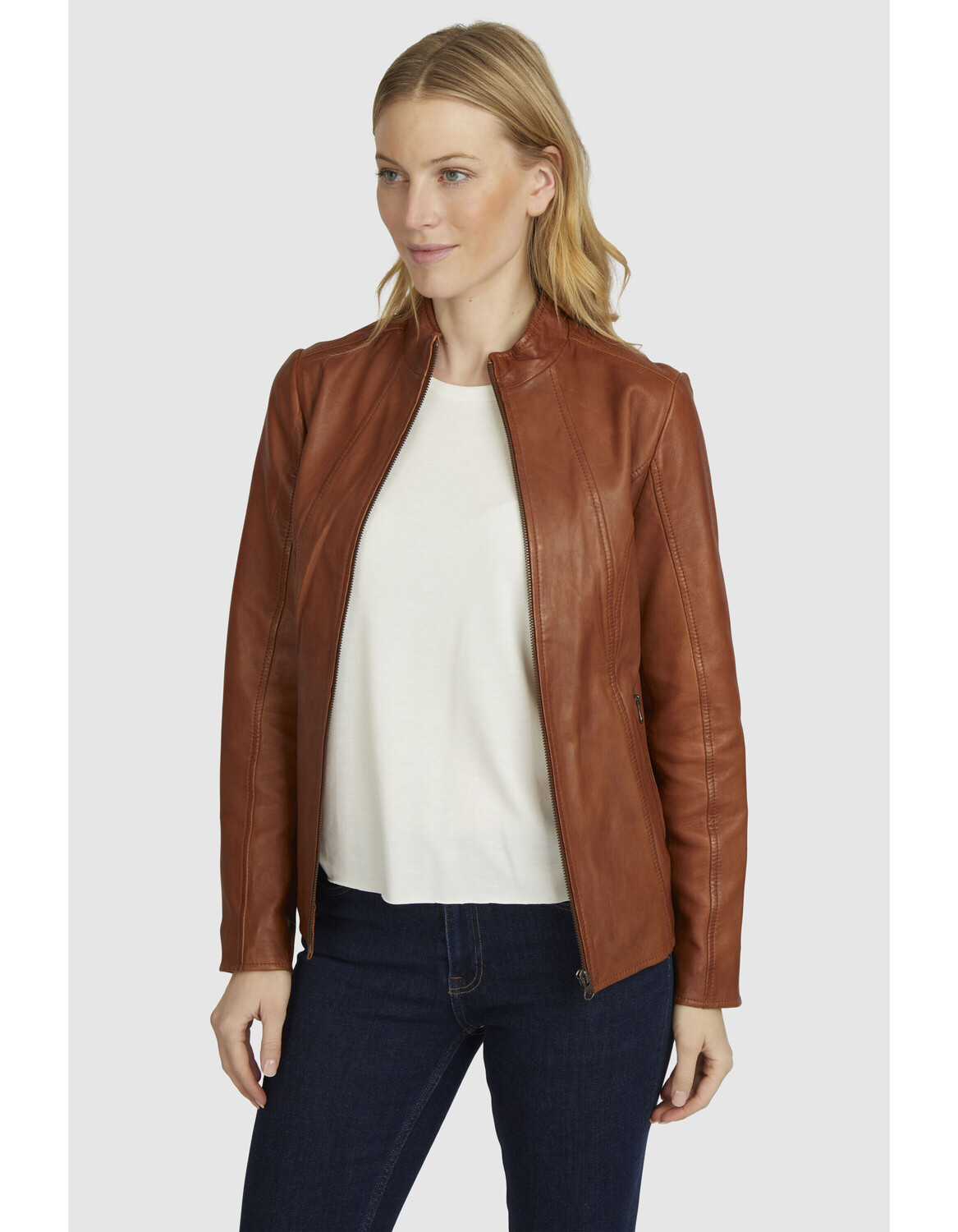 

Кожаная куртка 7eleven Jacky, коньячный