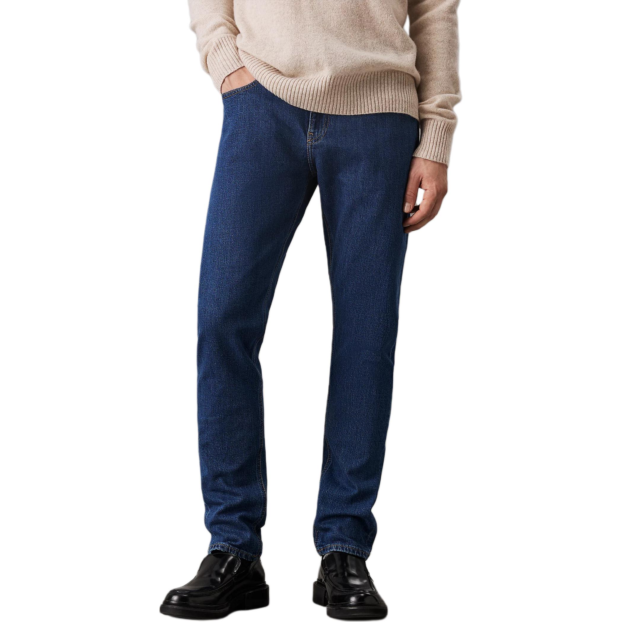 Calvin Klein Джинсы europe version мужские medium blue washed — фото 3