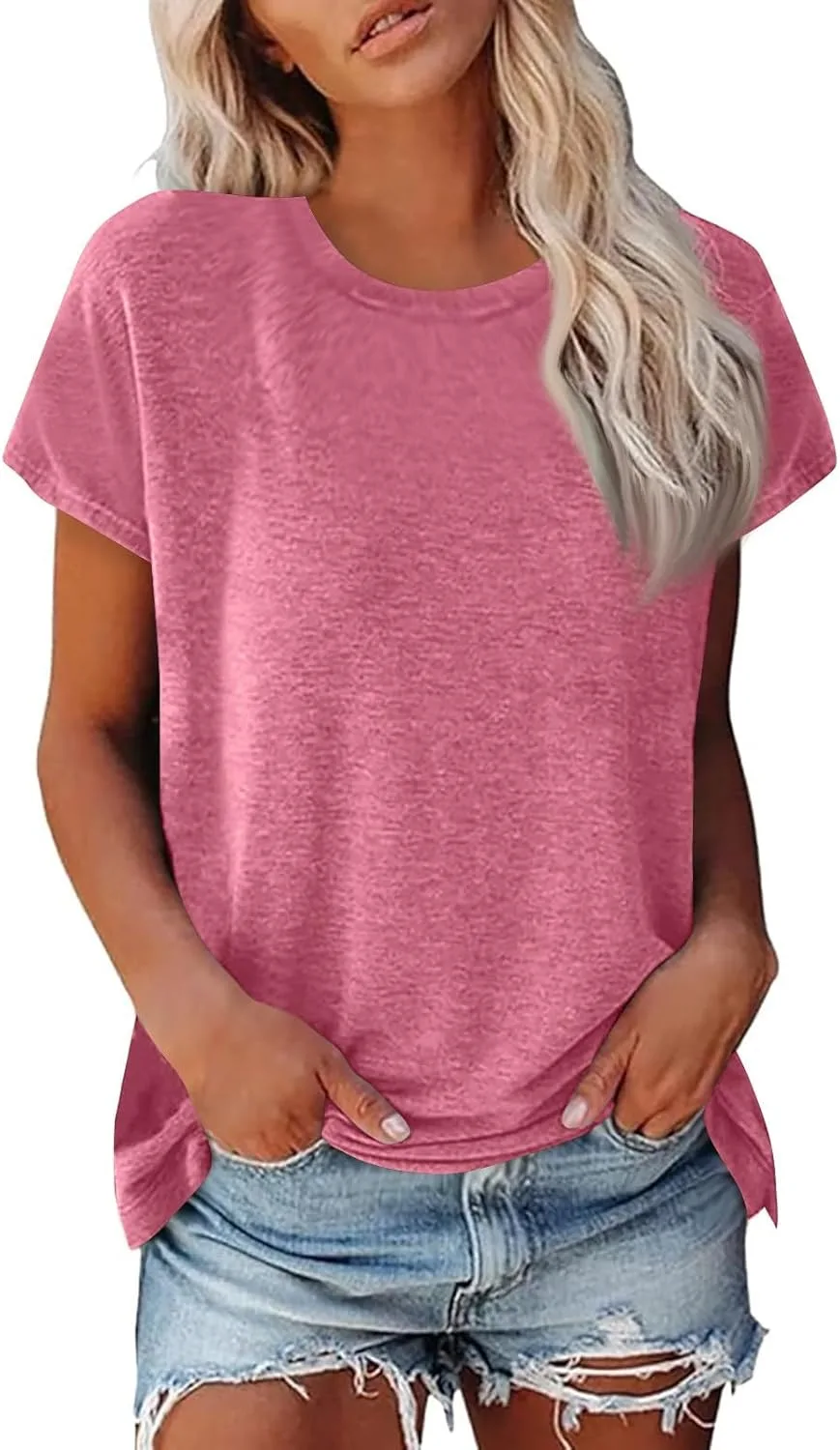 

Женская футболка с круглым вырезом и коротким рукавом, летняя, свободного кроя, S-4XL