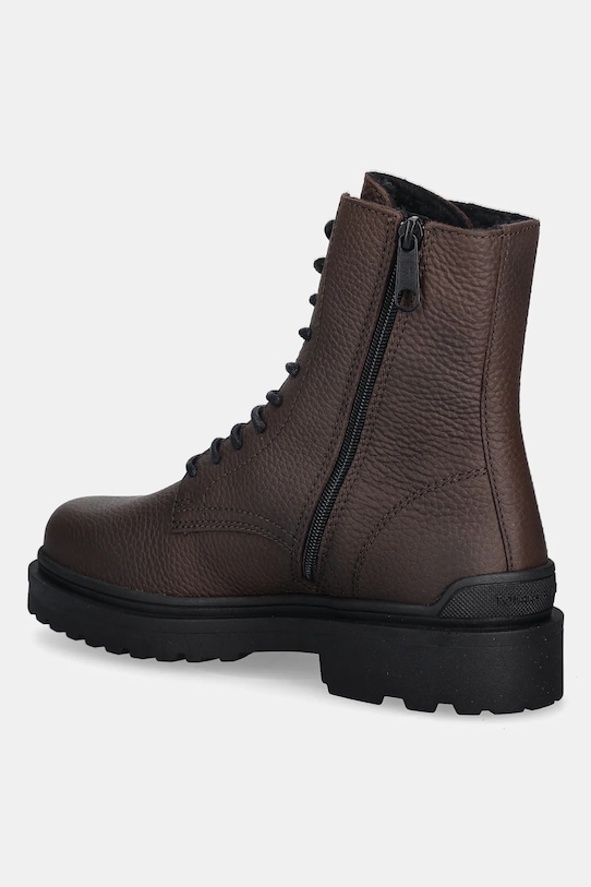 Ботинки TJM LACE UP TUMBLED HIGH из кожи Tommy Jeans, коричневый — фото 3
