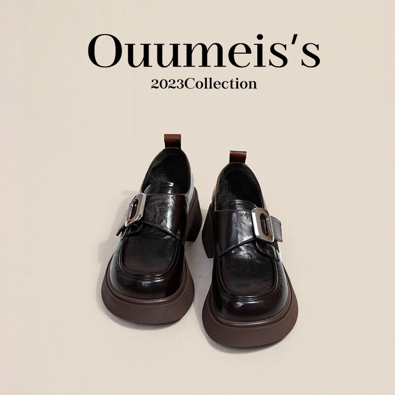 Лоферы женские с низким верхом Ouumeis, цвет Coffee Brown — фото 4