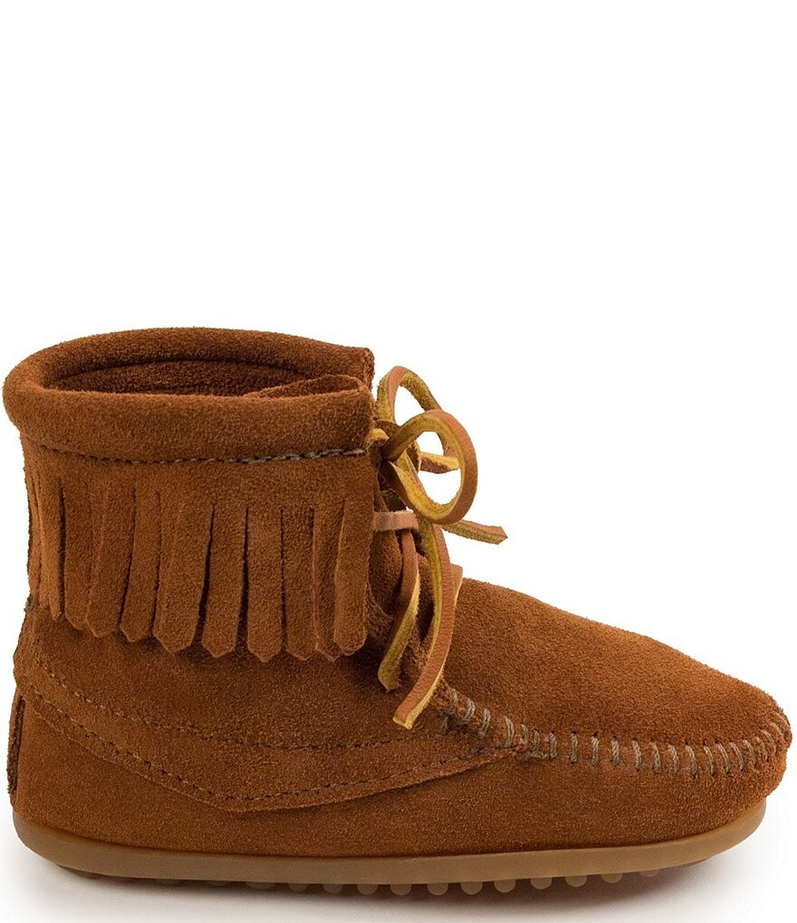 

Детские замшевые ботинки Minnetonka (Молодежь), коричневый