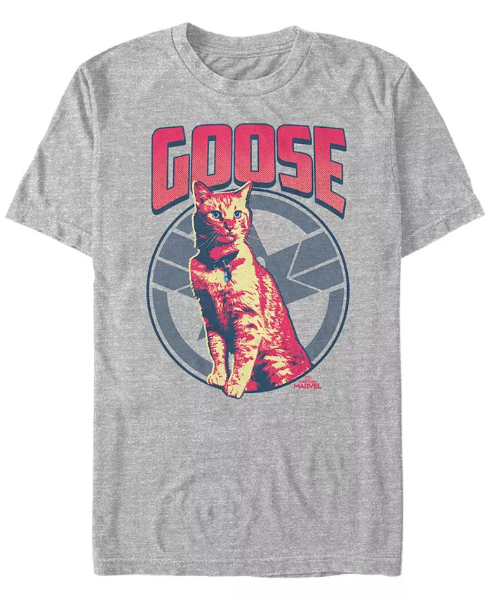 

Футболка мужская Marvel "Captain Marvel Goose The Cat" с коротким рукавом Fifth Sun, серый