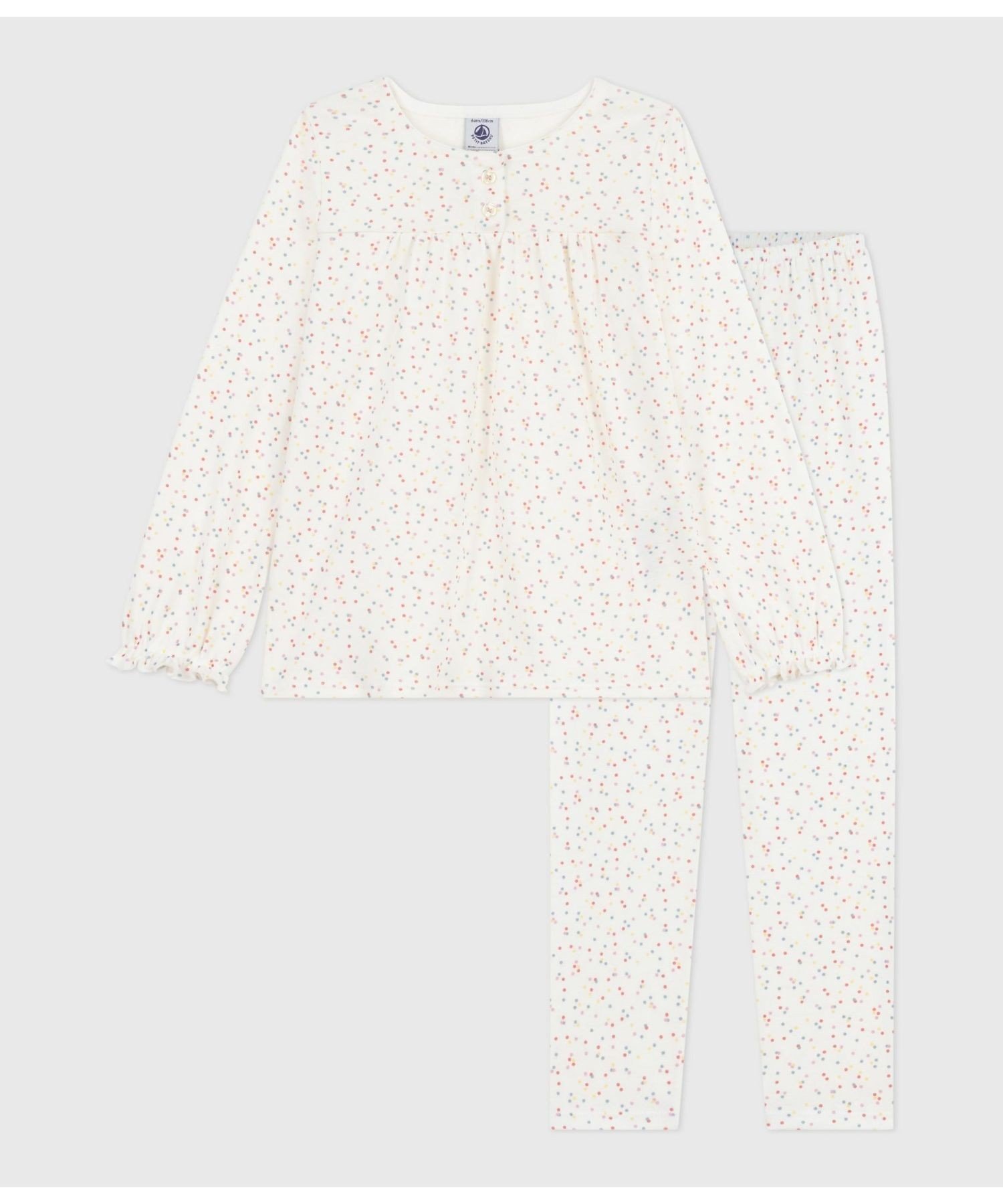 Пижама PETIT BATEAU, Off-white/multicolor
