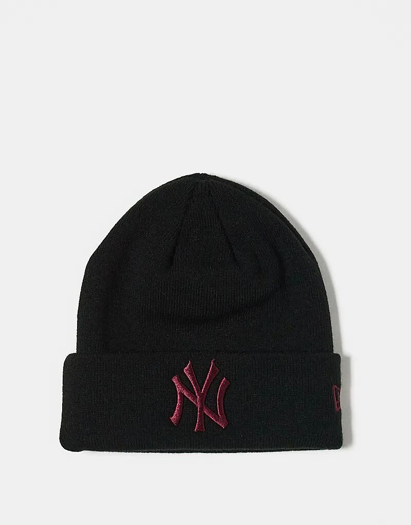 

Акриловая шапка-бини New Era NY Yankees черного цвета