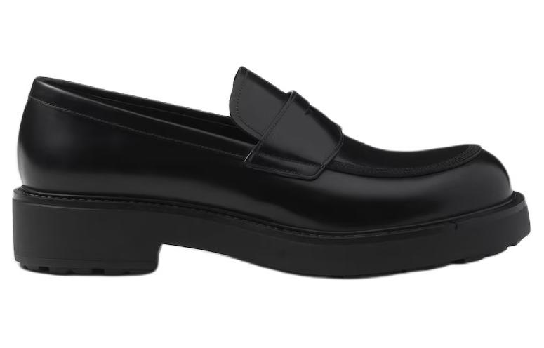 Пенни-лодочки из кожи PRADA, черный — фото 3