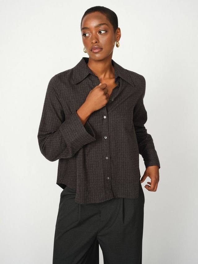 

Хлопковая рубашка с длинным рукавом и воротником в клетку Ayen MOS MOSH