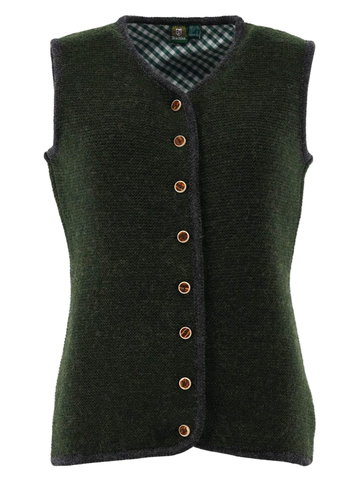 

OS-Trachten Вязаный жилет Kirko оливкового цвета