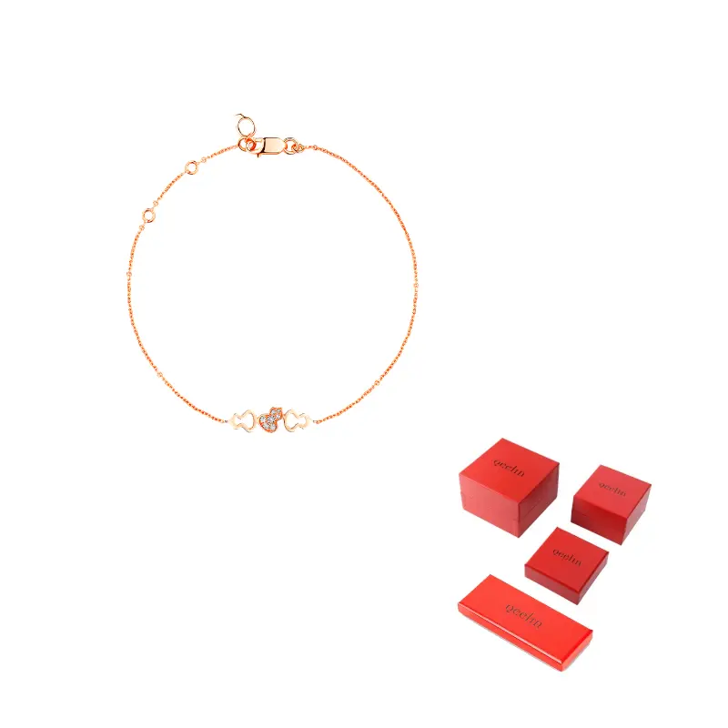 

Qeelin Браслет из розового золота 18 карат с бриллиантами для женщин Rose Gold