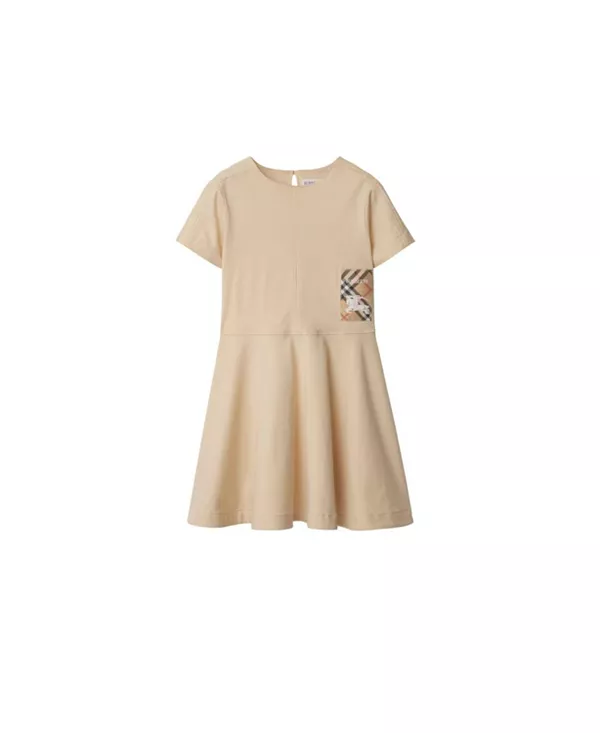 

Хлопковое платье в клетку для девочек - для малышек и для детей постарше Burberry, бежевый