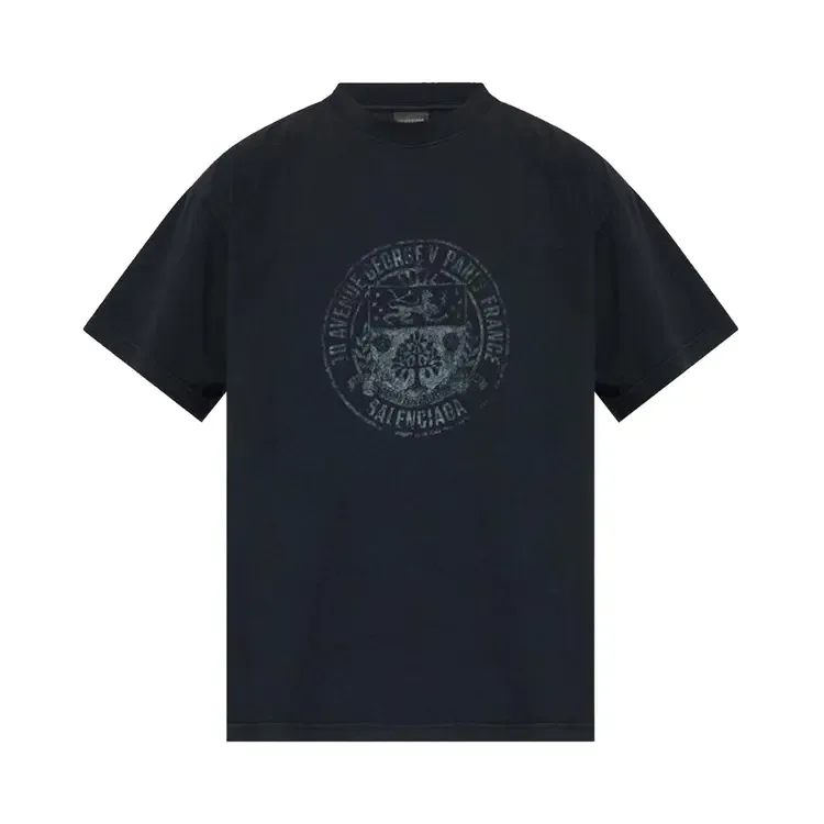Футболка Balenciaga Standard 'Faded Washed Black'