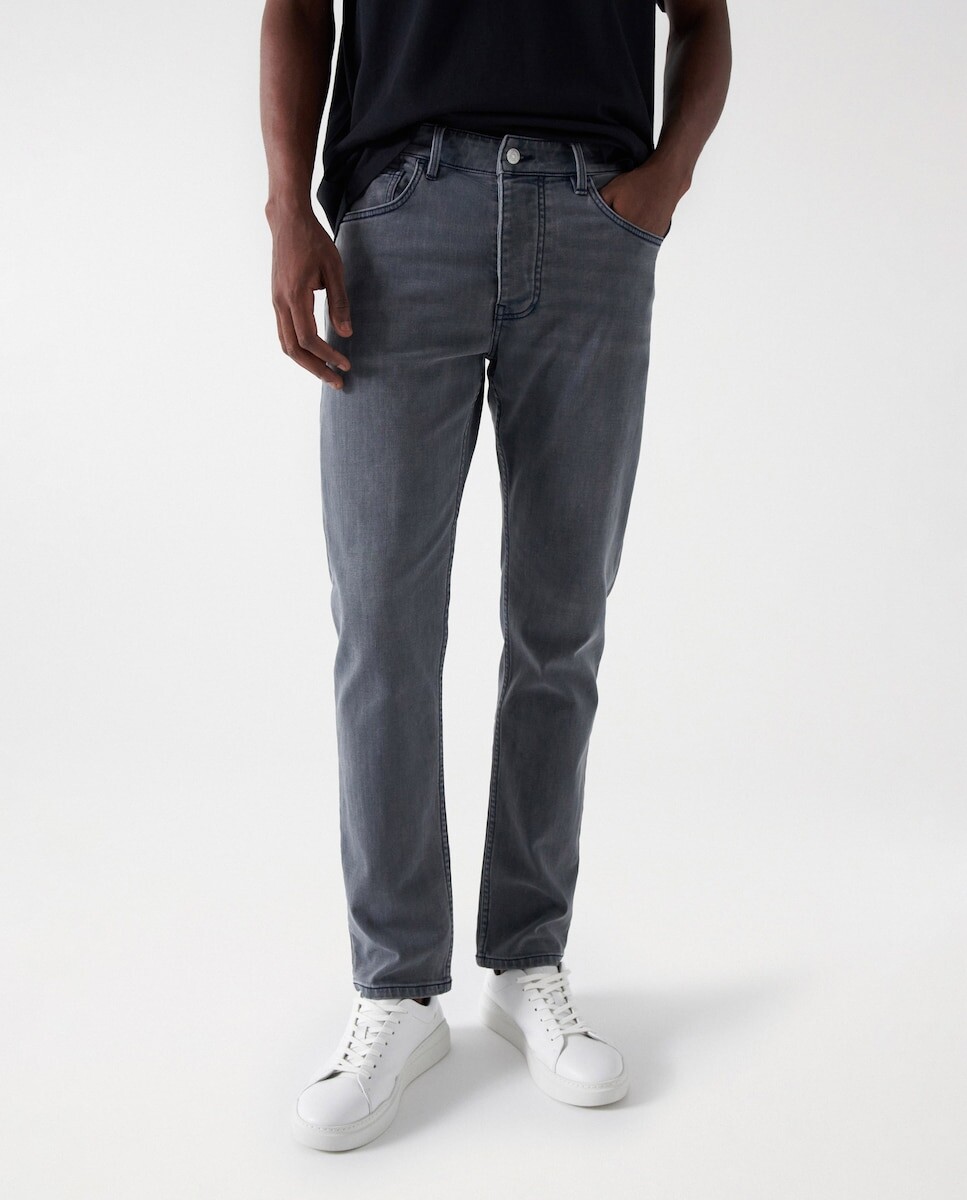 

Узкие мужские серые джинсы Salsa Jeans, серый