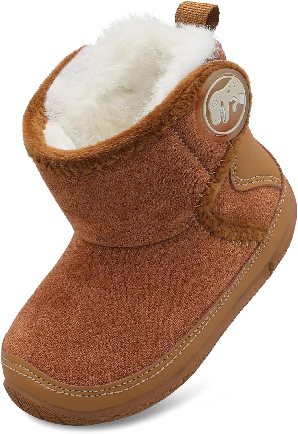 

Детские ботинки JIASUQI для малышей, теплые зимние ботинки-тапочки для мальчиков и девочек, Brown