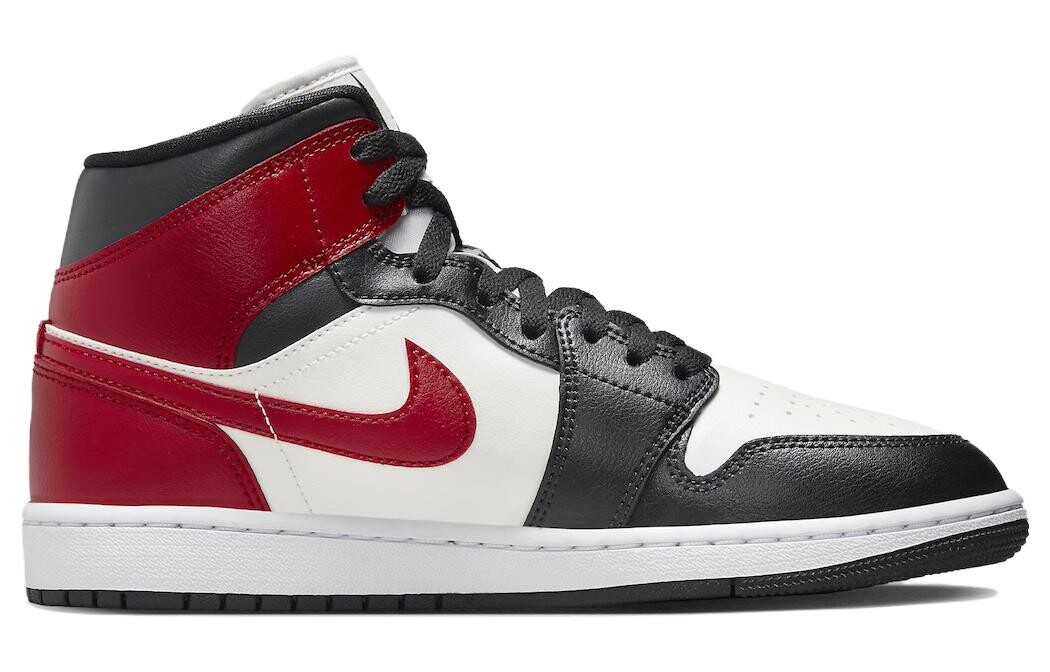 Jordan Air Jordan 1 винтажные баскетбольные кроссовки женские, Черный Красный — фото 2