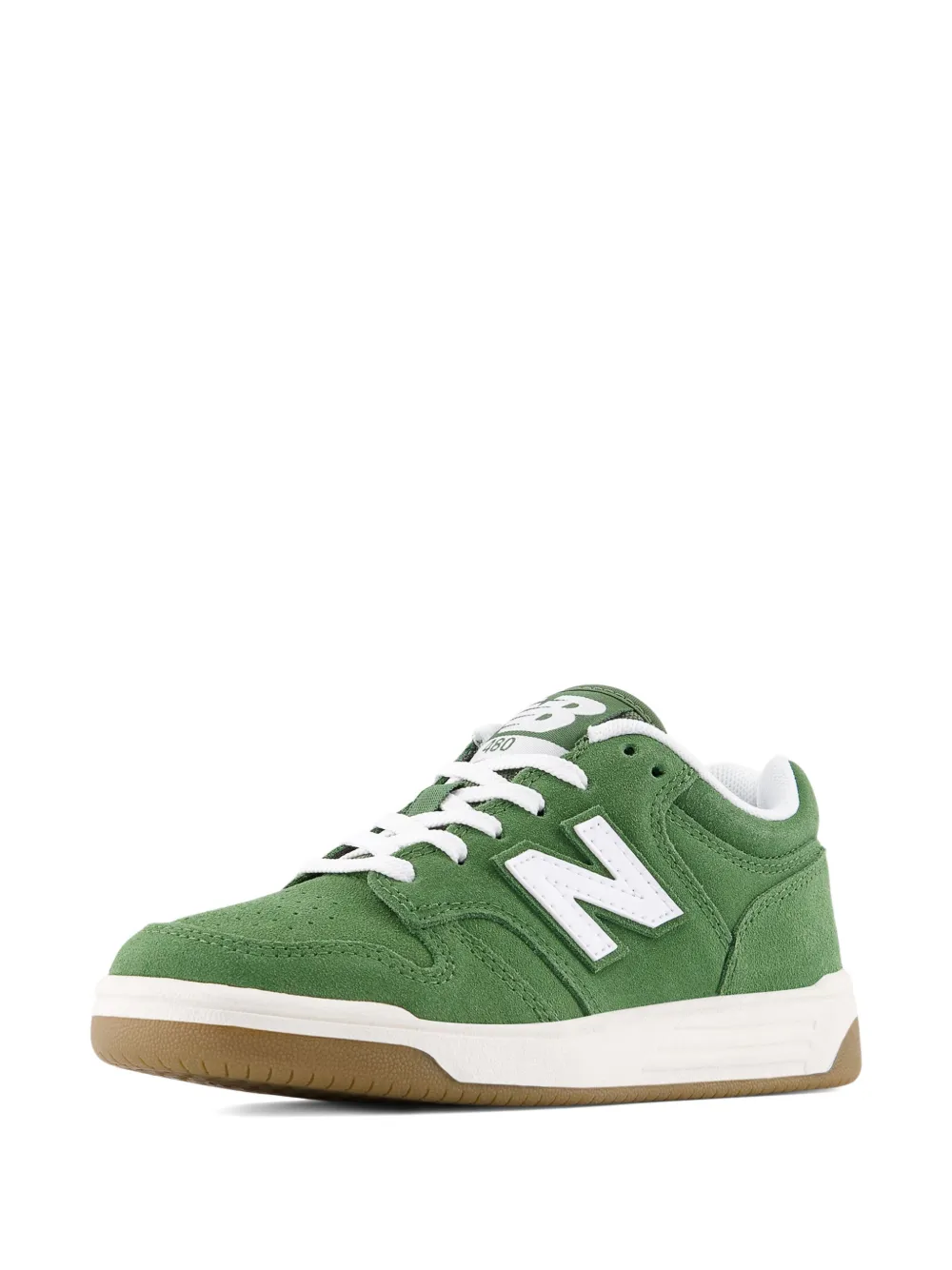 Кроссовки b480 на шнуровке New Balance Kids, зеленый — фото 3