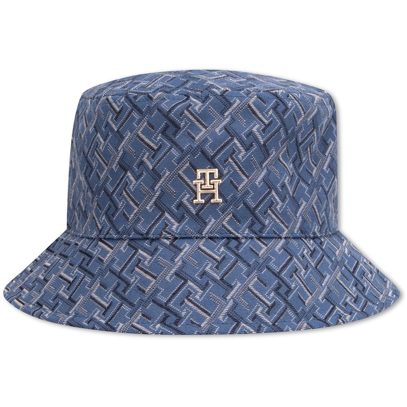 

Tommy Hilfiger Полиэстеровая панама женская синяя с узором, Blue Pattern DB5
