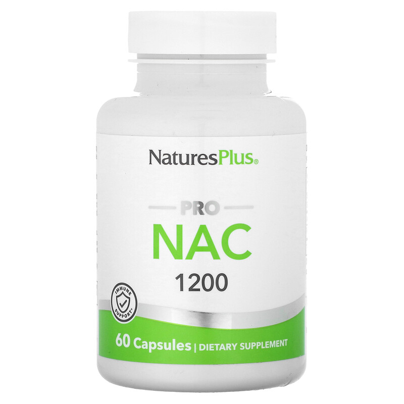 

NaturesPlus, Pro NAC 1200, 1200 мг, 60 капсул (600 мг на капсулу)