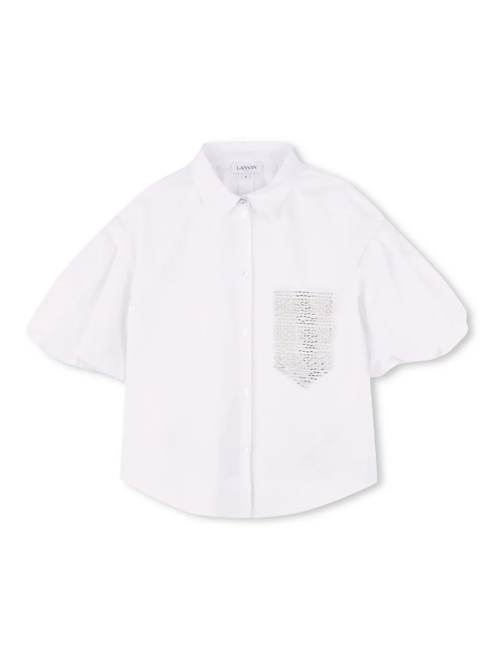 

Драпированная блузка Lanvin Enfant, белый