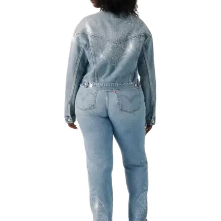 Джинсы x Beyoncé FW25 Women's Levis, Western Crystal-Dark Color Washed — фото 4