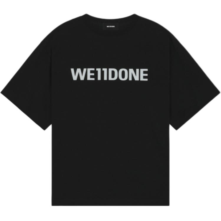 

We11Done Футболки унисекс, черные, с круглым вырезом, Черный, We11Done Футболки унисекс, черные, с круглым вырезом