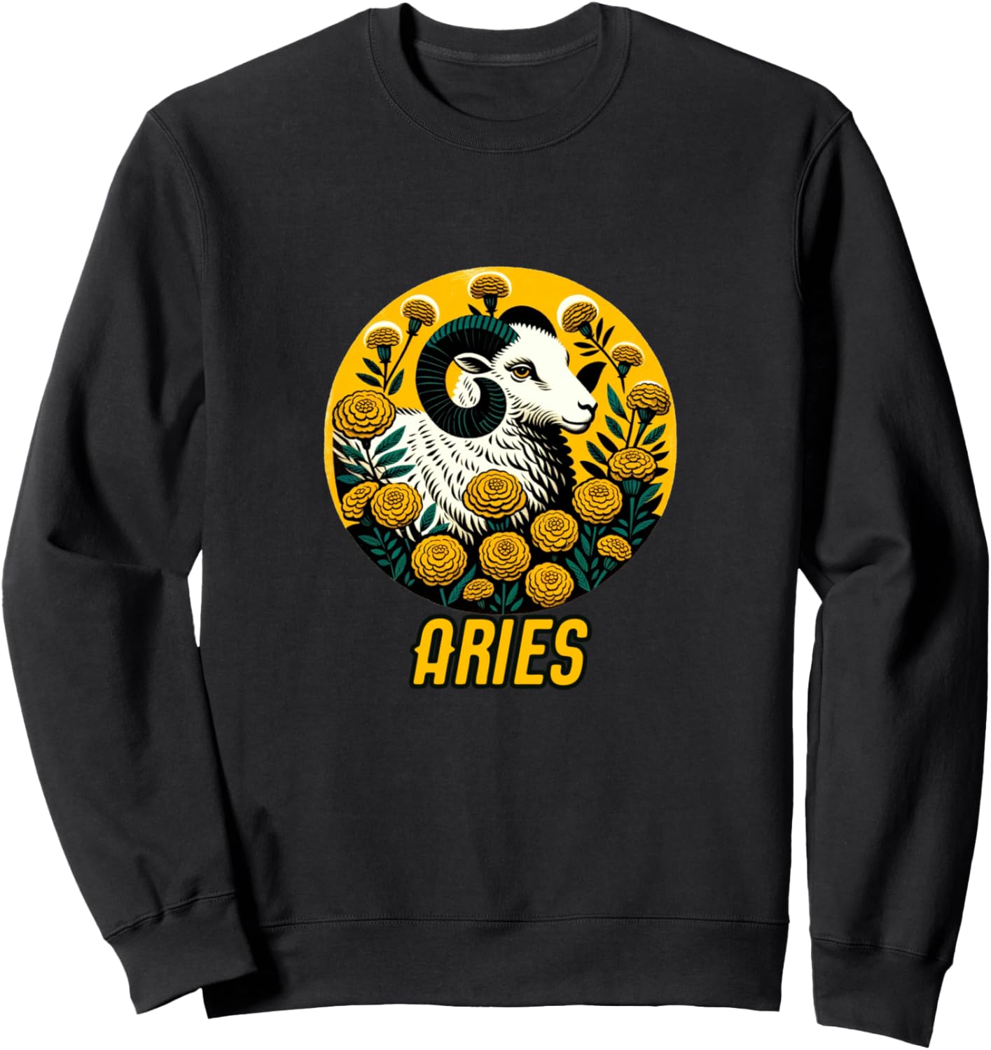 

Толстовка с изображением барана Овна Retro Aries Bubb, черный