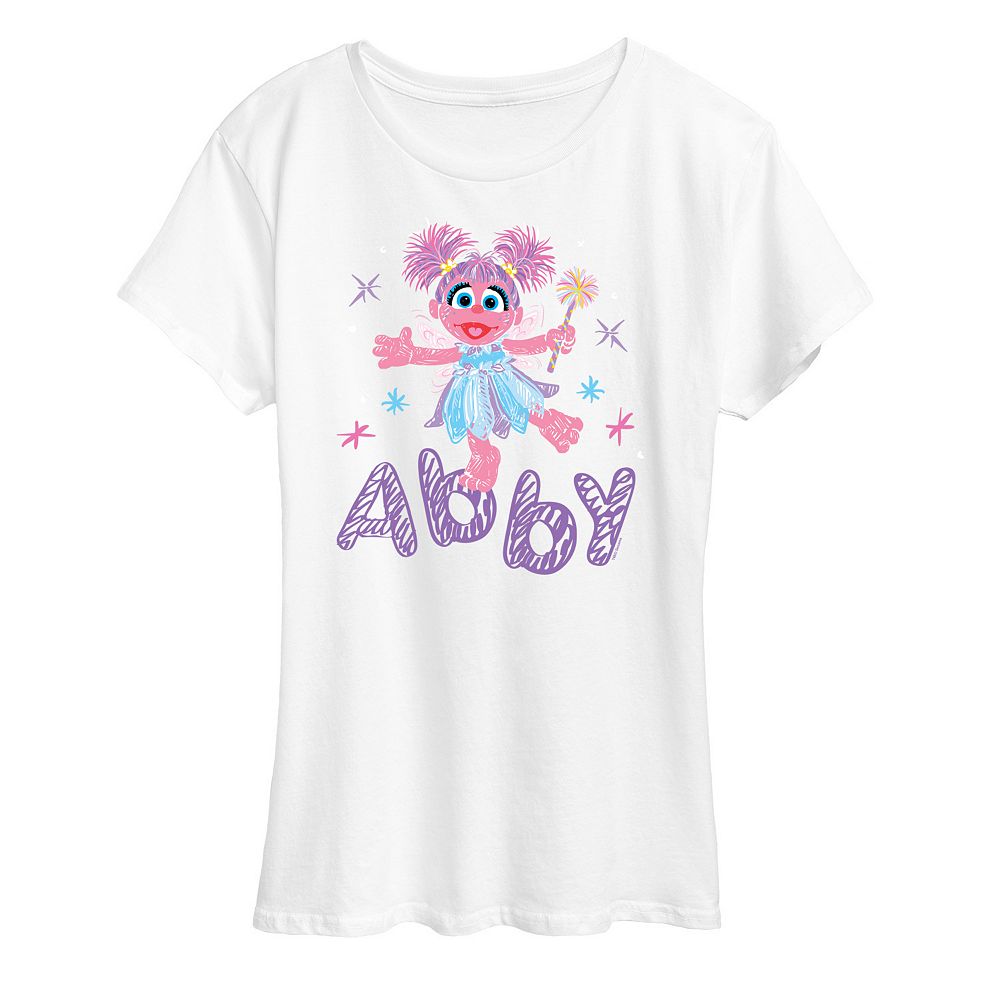 

Женская футболка с рисунком «Улица Сезам» Abby Cadabby Licensed Character, белый