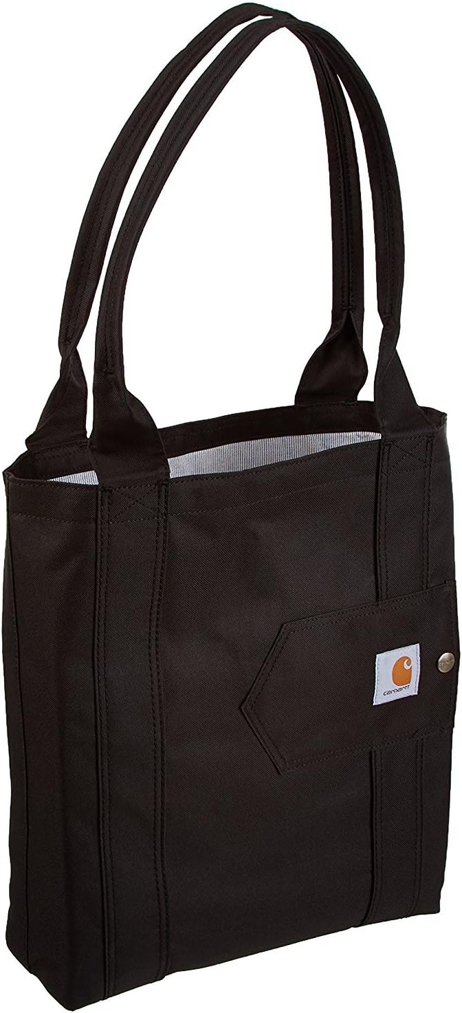 

Carhartt Unisex вертикальная открытая сумка-тоут прочная водостойкая сумка-тоут, Black