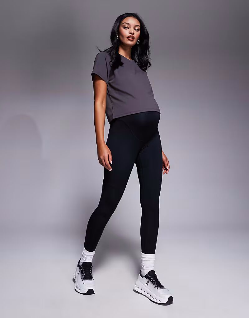 

4505 Maternity Icon Active Bum Sculpt леггинсы для занятий спортом с высокой талией и внутренним карманом черного цвета