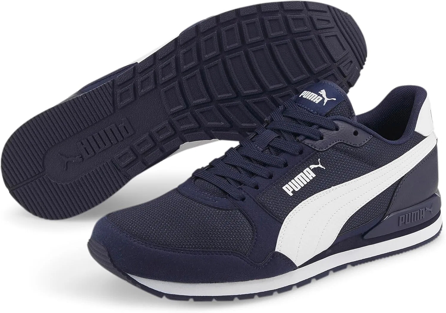 Кроссовки-лодочки St Runner V3 Mesh унисекс PUMA, Peacoat Puma White — фото 2