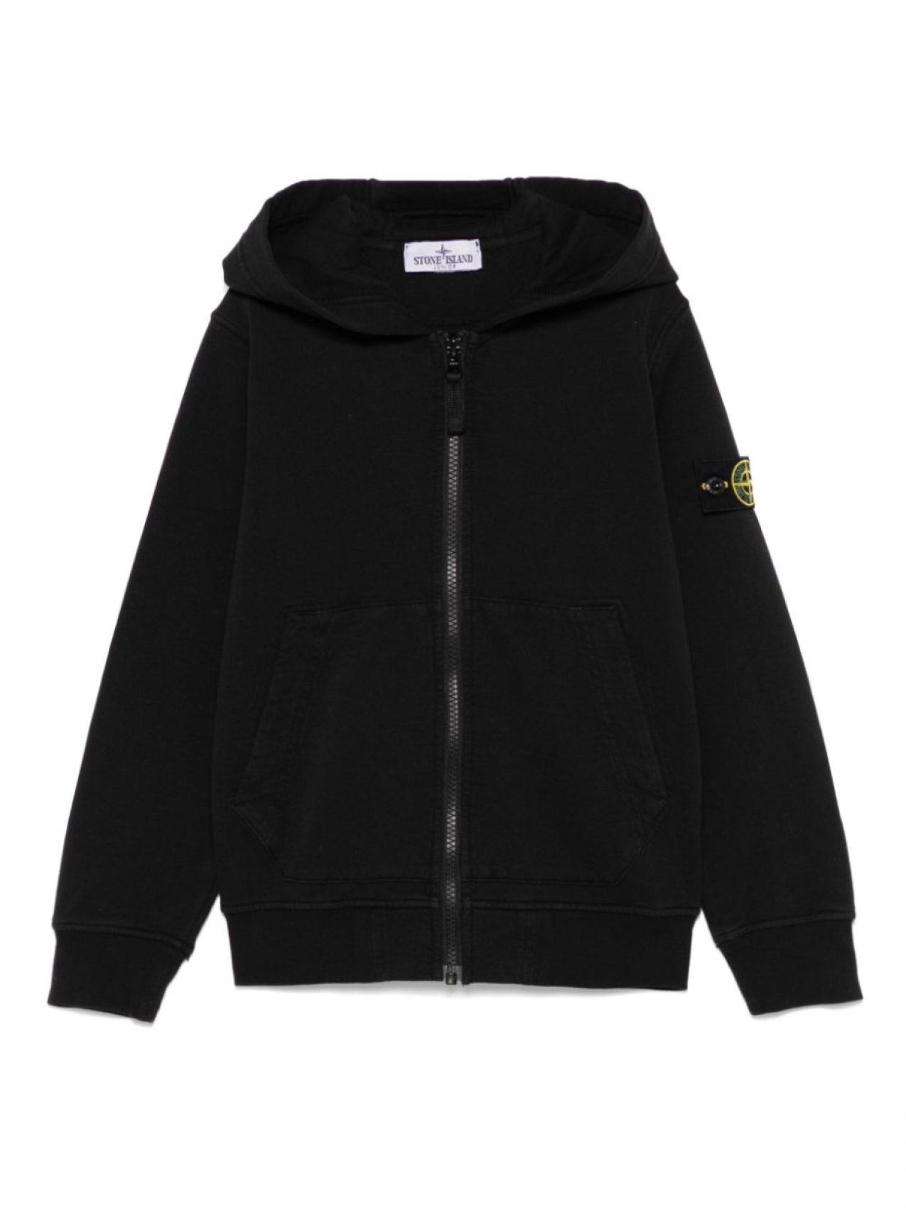 

Stone Island Junior худи с нашивкой Compass, черный