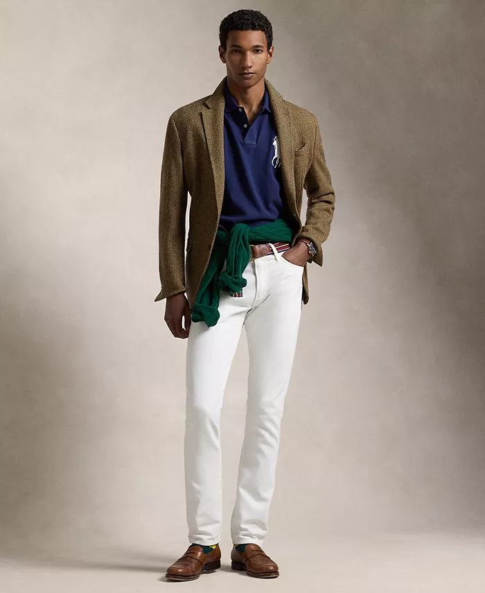 Мужская поло Big Pony Custom Slim Fit с сетчатой тканью Polo Ralph Lauren, синий — фото 4