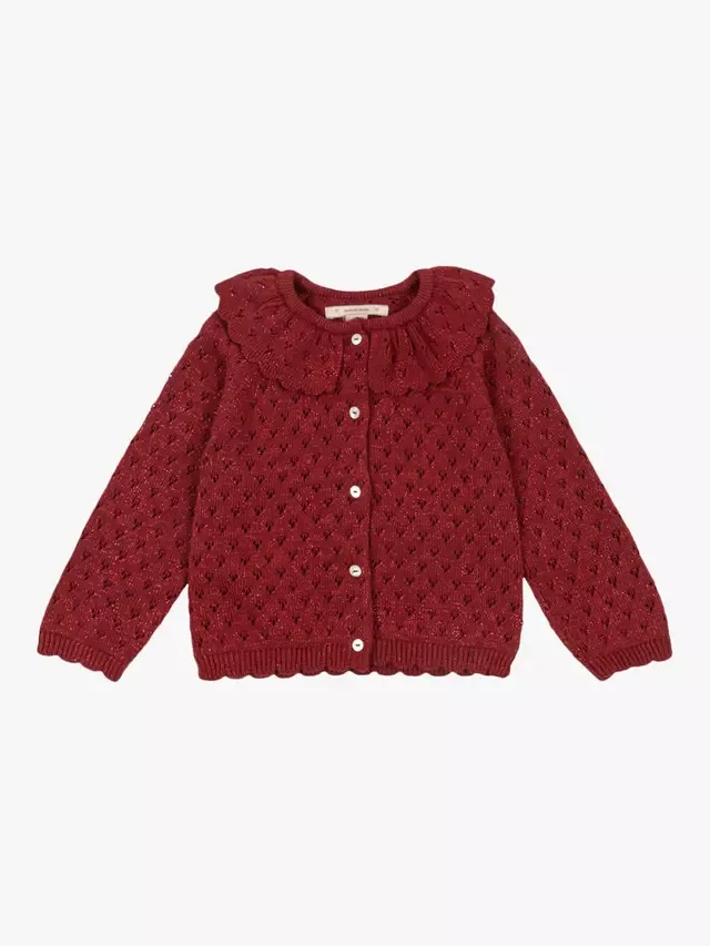 Детский праздничный кардиган Konges Sløjd, Red Dahlia