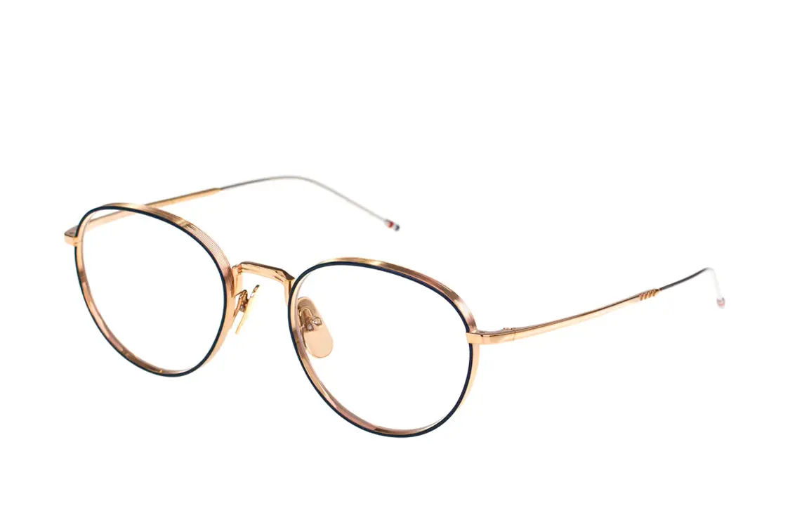 

THOM BROWNE Унисекс очки в золотой оправе, Gold