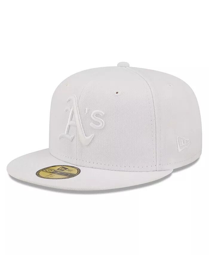 

Мужская приталенная кепка Oakland Athletics белая на белом 59FIFTY New Era
