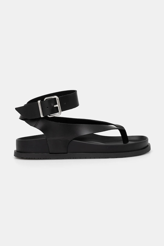 Кожаные сандалии TJW Ankle Strap Sandal Tommy Jeans, черный — фото 2