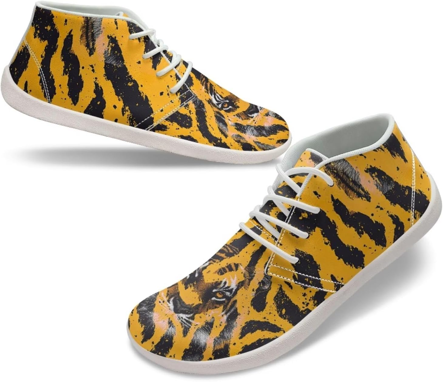 

Кроссовки для мужчин с широкой носочной частью, повседневные прогулочные туфли, нулевая подошва, кроссовки для бега по пересеченной местности, нескользящие низкие спортивные кроссовки, размеры США 5-14 Qoiuvncy, Tiger