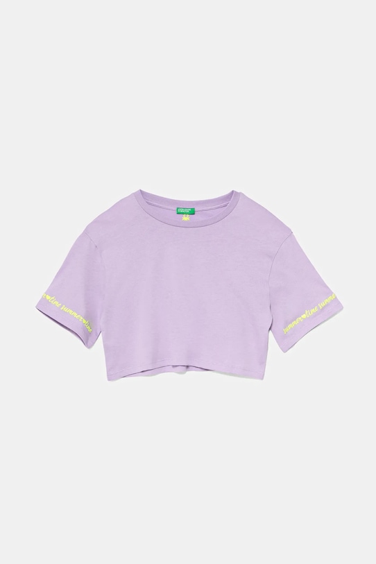 

Детская хлопковая футболка United Colors Of Benetton, фиолетовый
