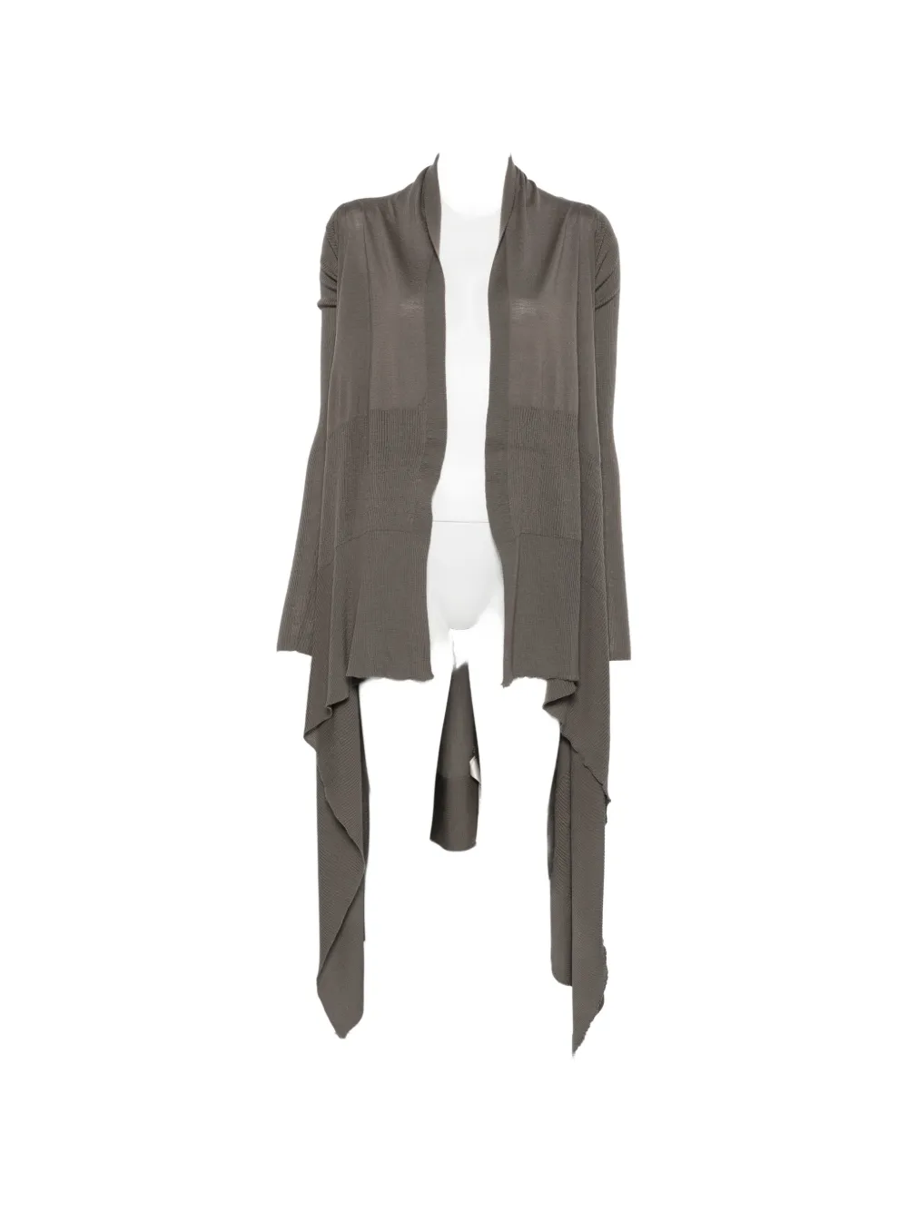 

Асимметричный кардиган с длинными рукавами Rick Owens, серый