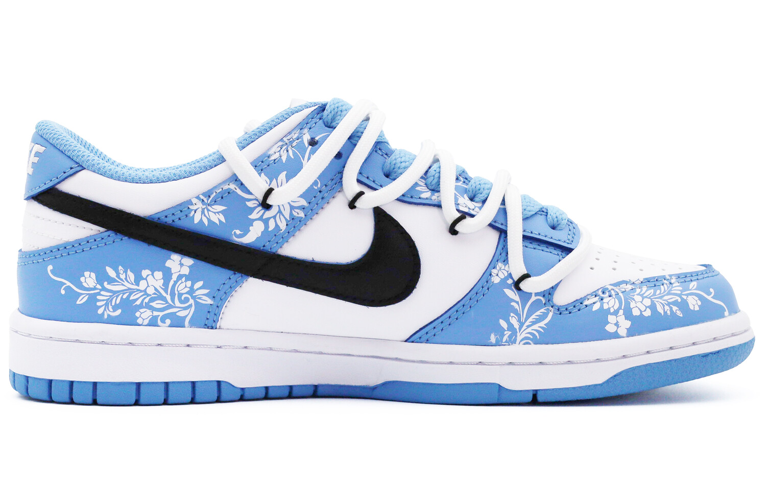 

Кроссовки Nike Dunk Skateboarding Shoes Women's Low-top Blue/White/Black, голубой, Синий, Кроссовки Nike Dunk Skateboarding Shoes Women's Low-top Blue/White/Black, голубой