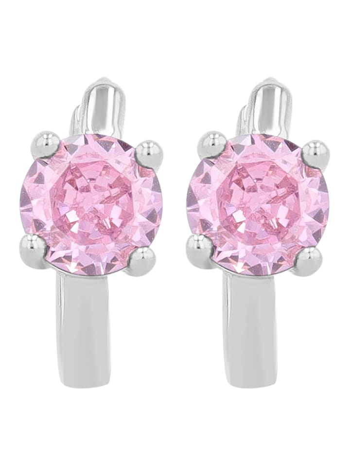 

Adeliás Женские серьги - серьги-кольца на шарнирах из серебра 925 пробы с кубическим цирконием в серебре