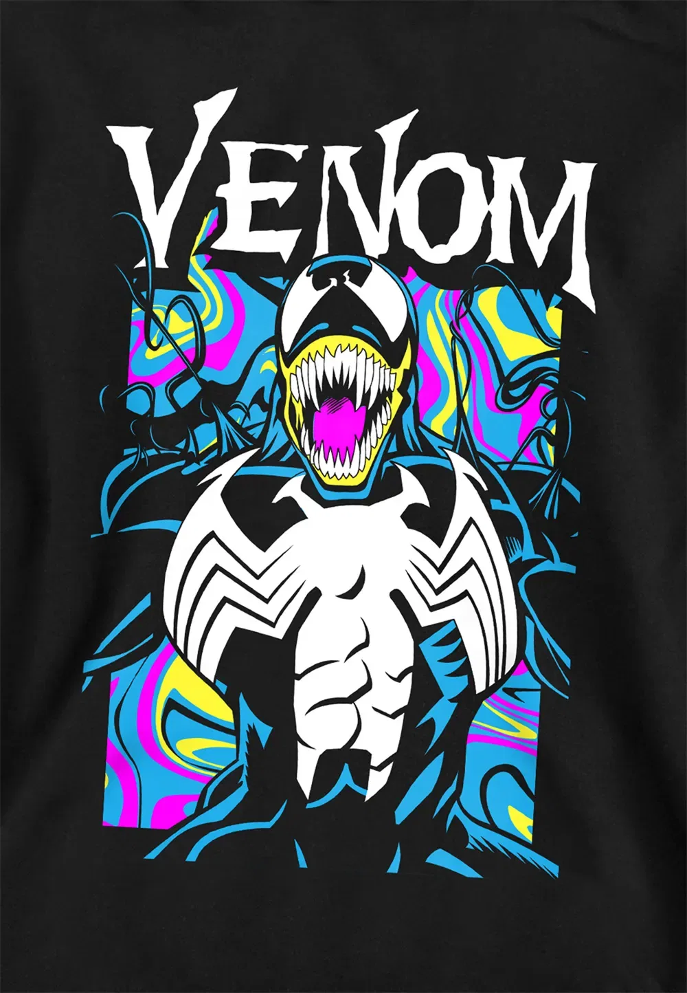 Детская худи Marvel Marbled Venom, черный — фото 2