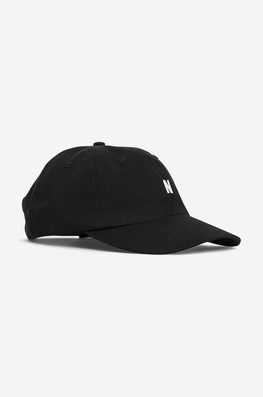 

Хлопковая кепка с козырьком Norse Projects, черный