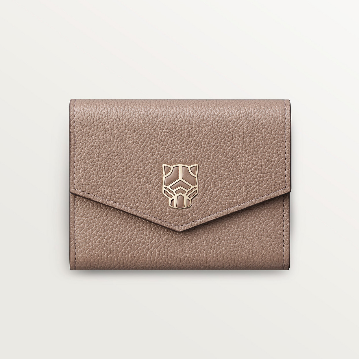 

Кошелек Cartier Portefeuille mini, Panthère Graphique de Cartier, зернистая телячья кожа цвета глины