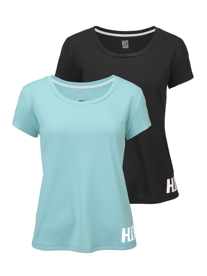 

Футболка для выступлений черного/мятного цвета H.I.S., Черный, Футболка для выступлений черного/мятного цвета H.I.S.