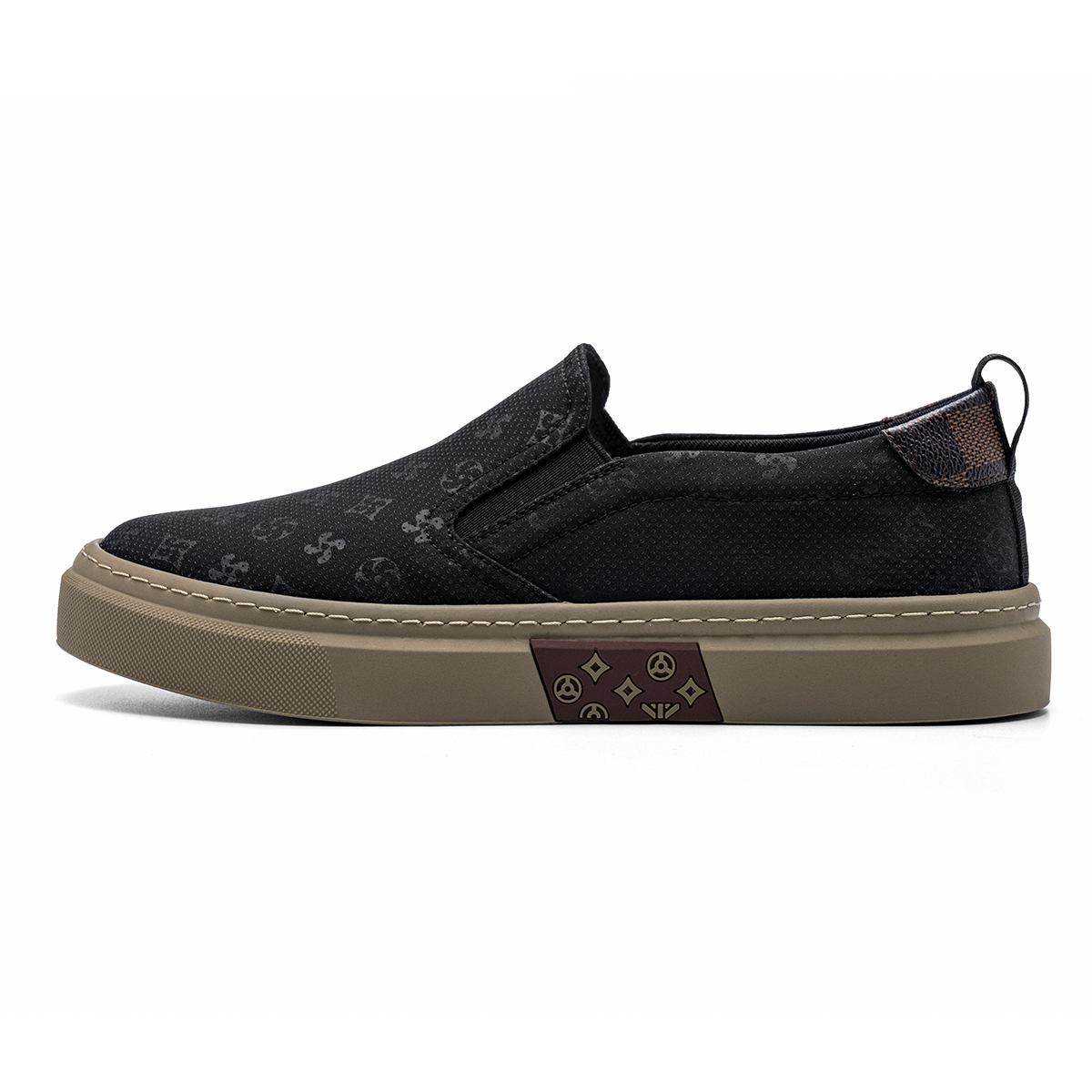 

Кеды Slip On Collection Low Top Canvas Shoes Men's SEPTWOLVES, черно-коричневый