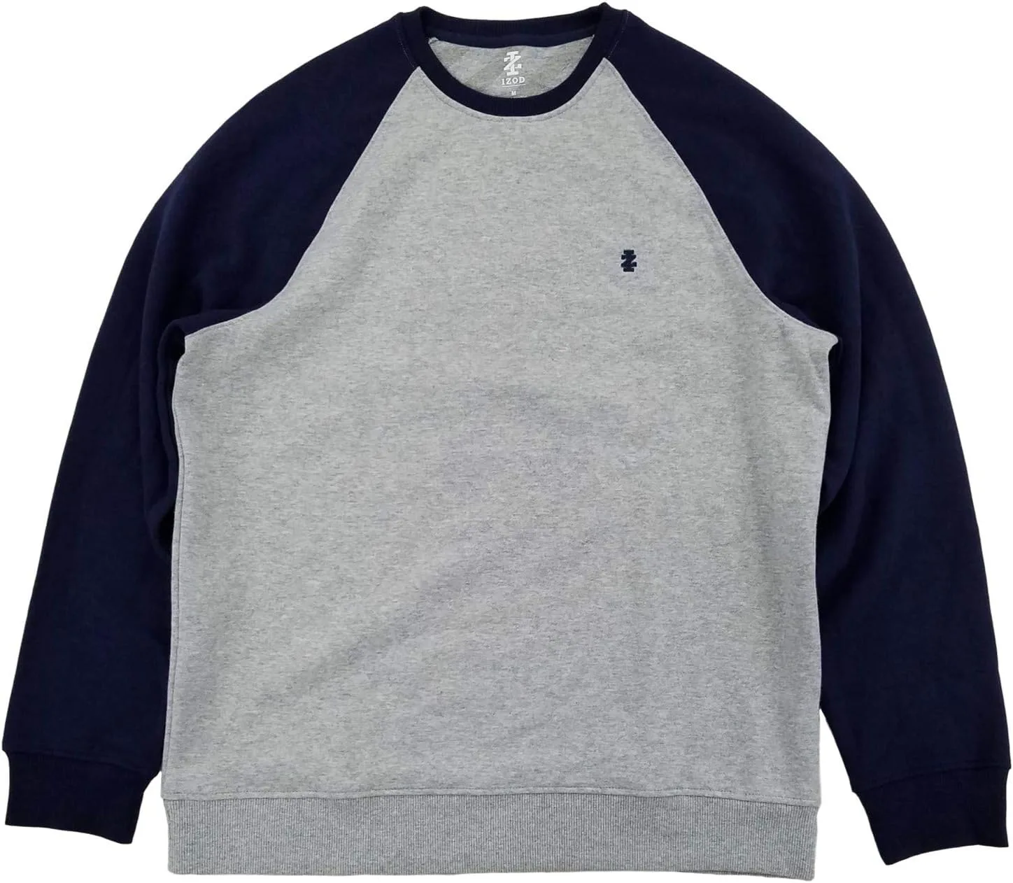 

IZOD мужская серая и синяя флисовая толстовка с длинным рукавом реглан