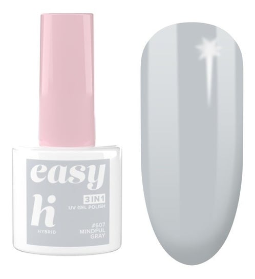 

Лак для ногтей 3в1 №607 Mindful Grey, 5 мл Hi Hybrid, Easy Hybrid