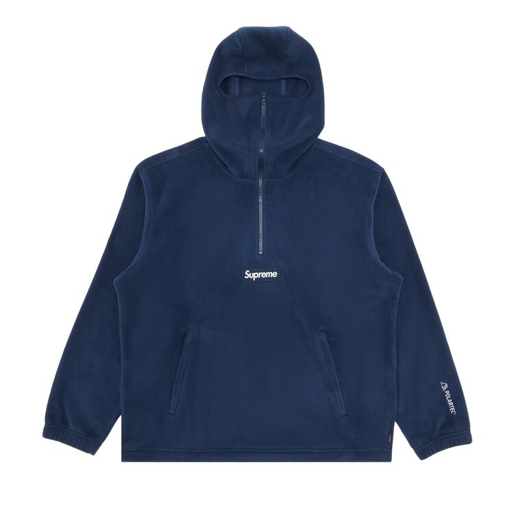 

Толстовка Supreme Polartec Facemask Half Zip Hooded 'Navy', синий