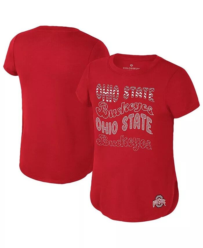

Футболка Big Boys and Girls Scarlet Ohio State Buckeyes Rogan Colosseum