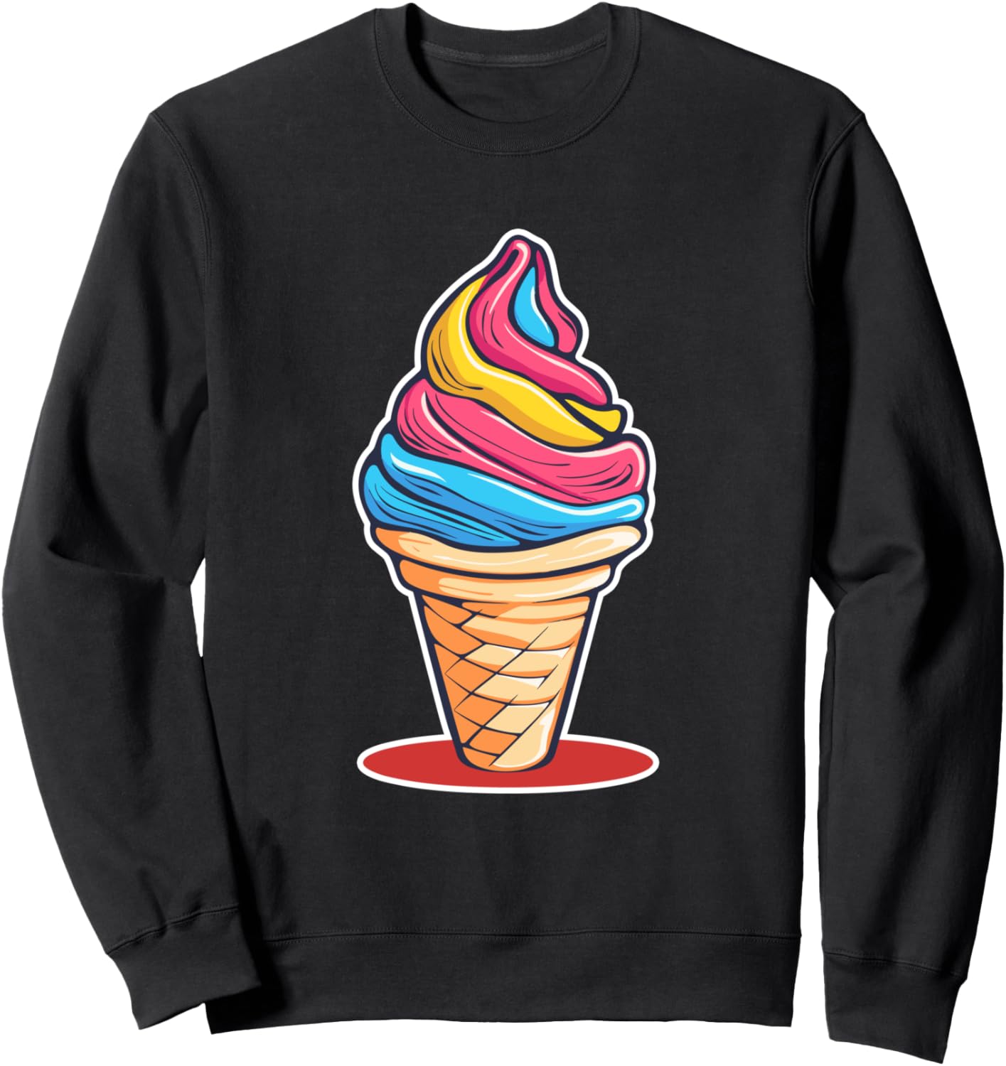 

Толстовка с радужным рисунком мороженого Funny Ice Cream Shirts And Giveaways, черный